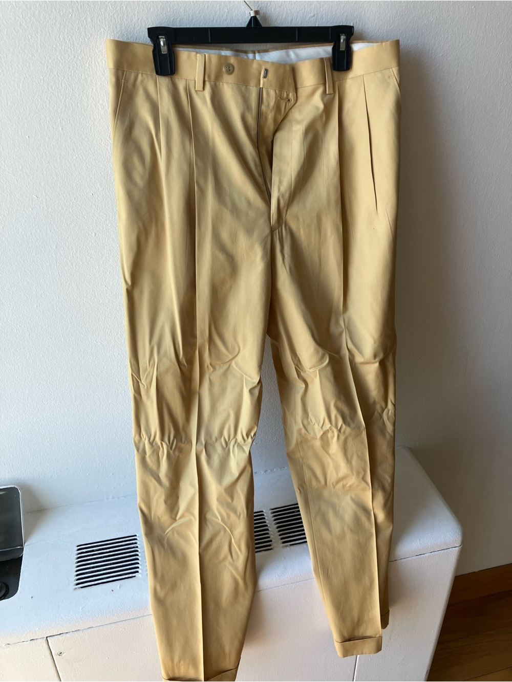 Ralph Lauren Men's Dress Pants - Pale Yellow 100% Cotton